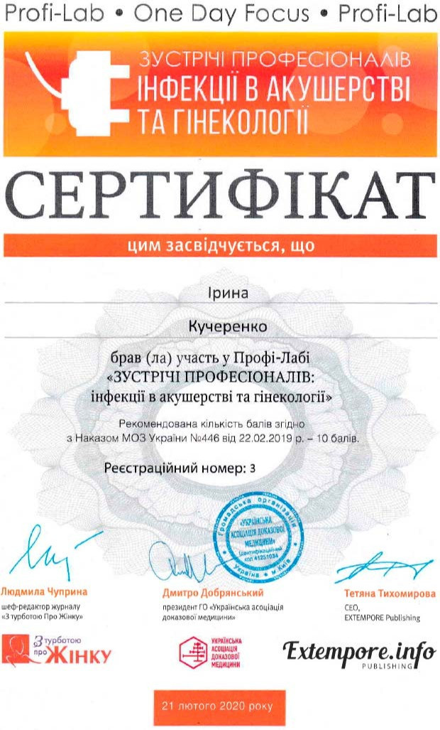 Сертификат об участии в Профи-лабе