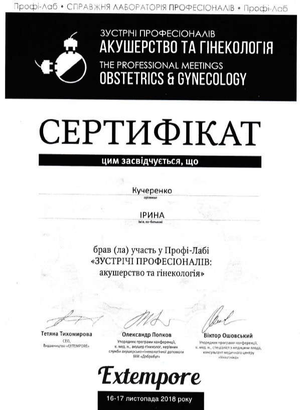 Сертификат об участии в Профи-Лабе