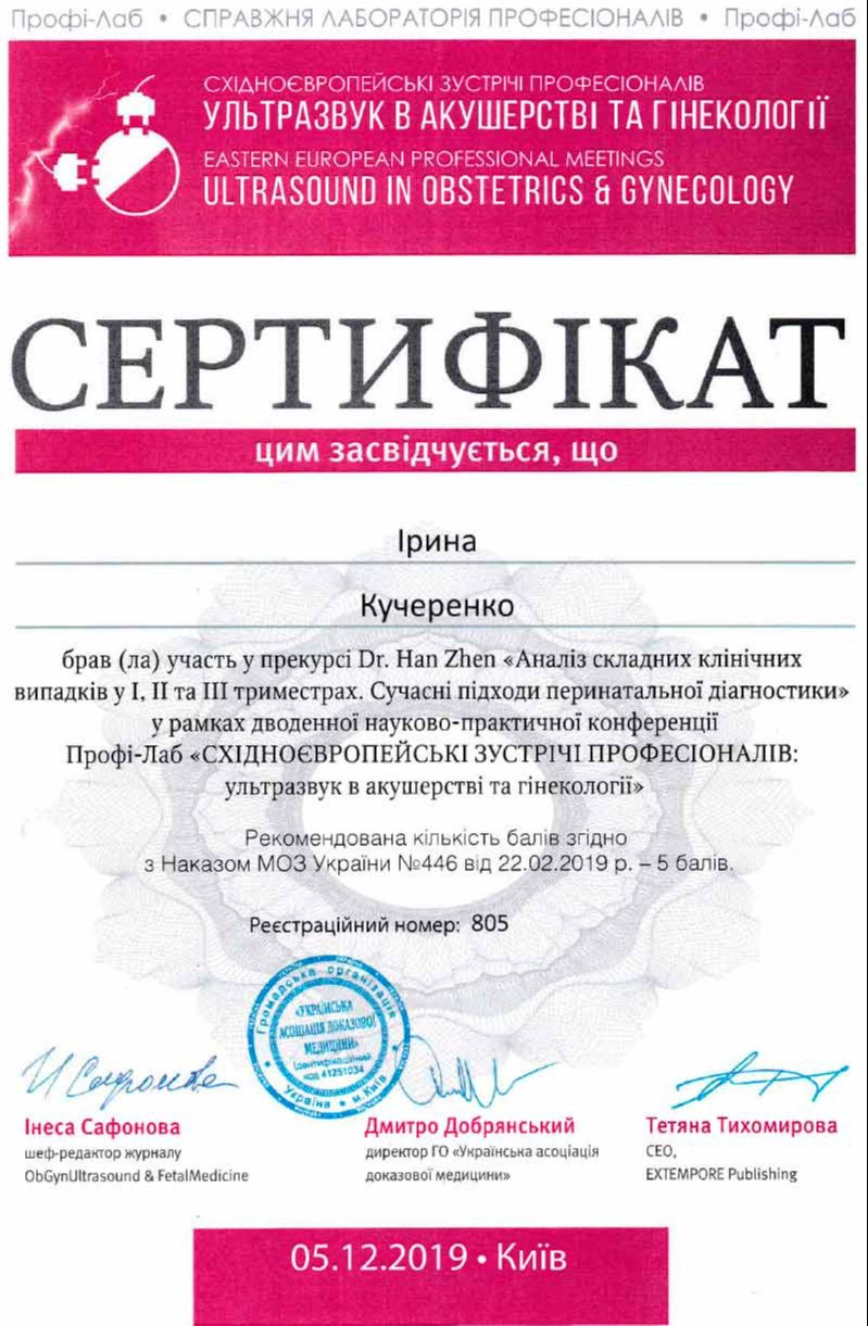Сертификат об участии в прекурсе