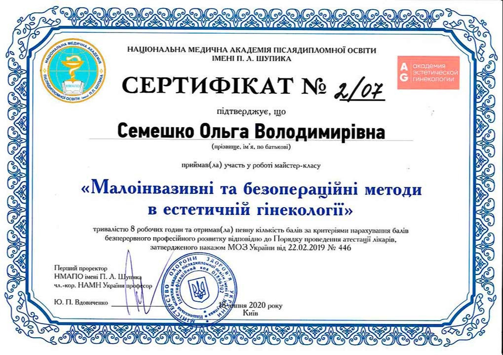 Сертификат об участии в мастер классе